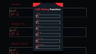 Css Timing Function || #shorts #youtubeshorts #css3