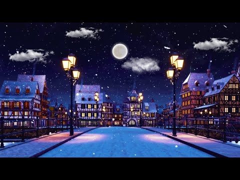 ❄️A magical Winter Night in a Fairy-Tale City. Relaxing Melody🎵 Calm and Cozy Instrumental Music. 4K