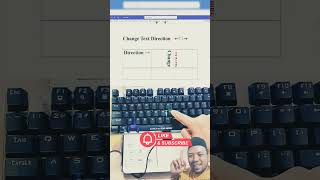 Rotate Text Instantly Inside Table in MS Word 🔄 | One Shortcut You Need to Know! #MSWordTips #Shorts