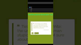 Random Quote Generator in JavaScript #asmrprogramming #asmrcoding #javascript