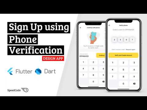 Sign Up with Phone Verification Design App - Flutter UI - Speed Code
