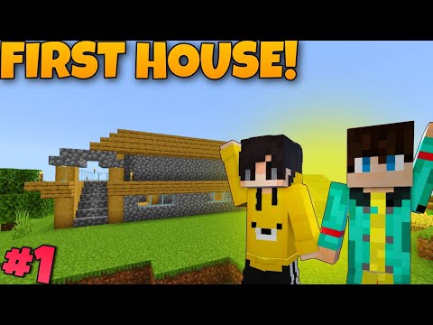 We build our FIRST HOUSE!🔥😍||Minecraft survival series with @DK_EDITS_03-25||EP 1