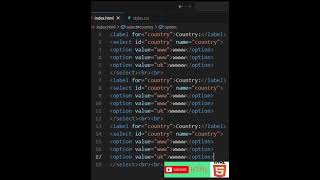 html form input label Select Dropdown learn #htmlcode #coding #code #html #coder #htmlcss #java