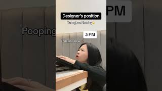 How designer sits throughout the day 🤡 #graphicdesign #graphicdesigner #freelancedesign
