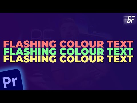 Flashing Coloured Text in Adobe Premiere Pro 2023 in 2 Minutes
