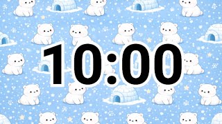 10-Minute Cute Polar Bear Winter Timer ❄️ Calm & Cozy Countdown