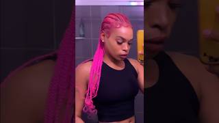 💕protective styles. 9 braids #diy #pinkhair #protectivestyles #foryou #fyp #braids