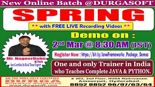 SPRING Online Training @ DURGASOFT