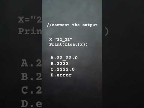 comment the output. #Pythonprogramming #coding #pythonproblems #pythontest