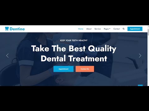 DENTAL CLINIC WEBSITE DESIGN - with free source code