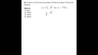 Quick % capacity shortcut! 🚀 #catquantseries #maths #mathstricks #aptitude #banking #tricks #ssc