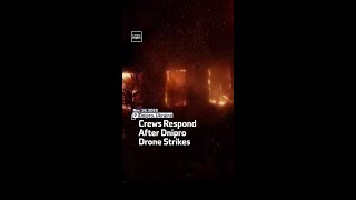 Crews Respond After Dnipro Drone Strikes