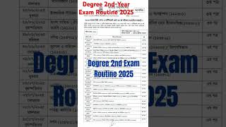 Degree 2nd-Year Exam Routine 2025#Bdjobcircular