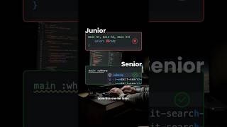 Junior Vs Senior developer ♥️ #webdevelopment #webdesign #programming #coding #html #css #bootstrap.