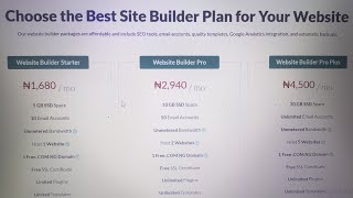 Sitebuilder Plans and pricing on Domainking