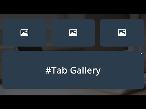 how to create a tabbed image gallery with CSS and JavaScript.
