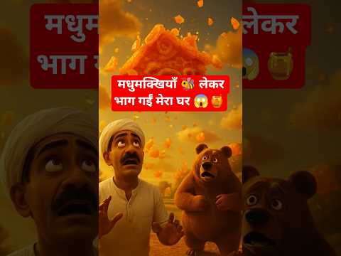 मधुमक्खियाँ लेकर भाग गईं मेरा घर 😱🍯Hindi Ai Short Story #ai #hindistories