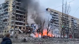 Apartment Building Destroyed in Strike on Dnipro