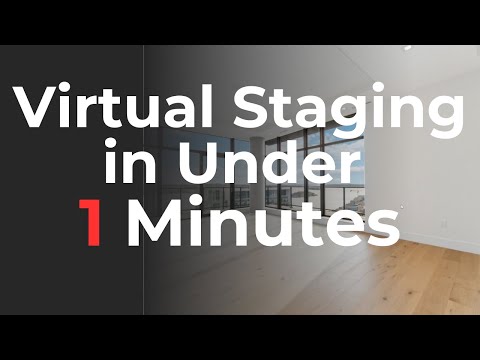 Virtual Staging in Under 1 Minutes! #virtualstaging #realestate #interiordesign