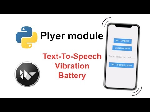 Plyer Module Text-To-Speech, Vibration, Battery Tutorial | Python Cross-Platform App Development