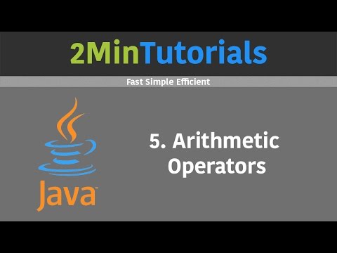 Java Tutorials For Beginners In 2 Minutes - 5 - Arithmetic Operators