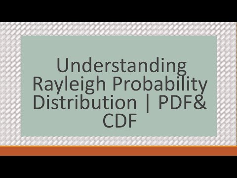 Rayleigh Random variable in terms of CDF and PDF