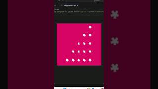 c++ program to print the half pyramid pattern #shorts #cplusplusprogramming #coding #patternprogram