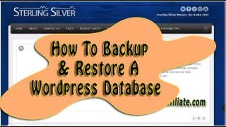 How To Backup Wordpress Database & Install A Backup Database