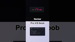 Navbar noob vs pro | Responsive navbar in html css javascript | web development #shorts #foryou