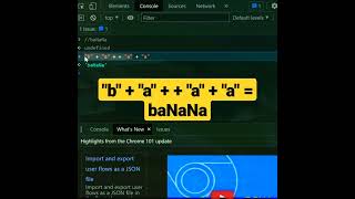javascript tutorial | javascript fun | "b" + "a" + + "a" + "a" = 'baNaNa' #shorts #html #javascript