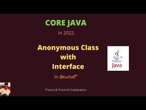 33.Java | Anonymous Class with Interface | In Telugu | #tvstreetechnologies