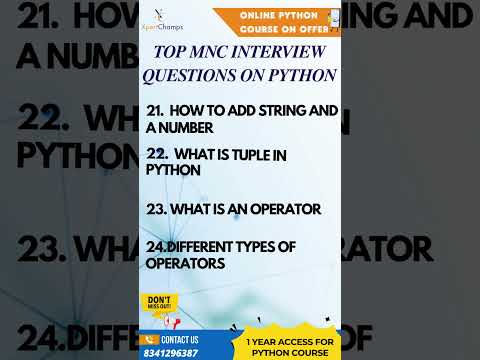 Top Python Interview Questions part-6| XpertChamps Insights