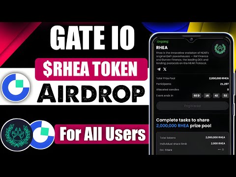 Gateio Exchange RHEA Token Airdrop || How to participate in RHEA token Airdrop