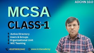MCSA Class 1 | Active Directory Users, Groups & OU Explained | Free Training by ICNT Gyan