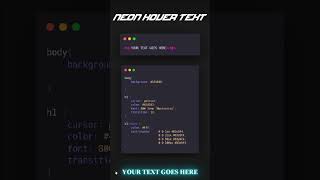 Neon Hover Text Easy
