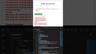 This HTML Code Checker is Pure HTML, CSS & JS! 😱🔥 #shorts #shortvideo #shortsfeed #short #python