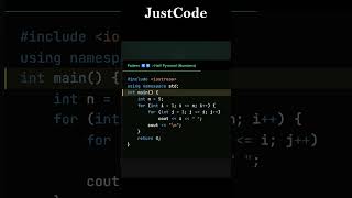 Pattern 11-: Half Pyramid (Numbers) in C++|Pattern Series|JustCode|#coding #programming