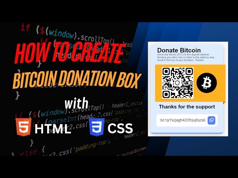 How to create bitcoin donation box with html css javascript