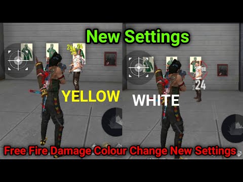 free fire new settings damage colour change||free fire damage colour change kaise karen