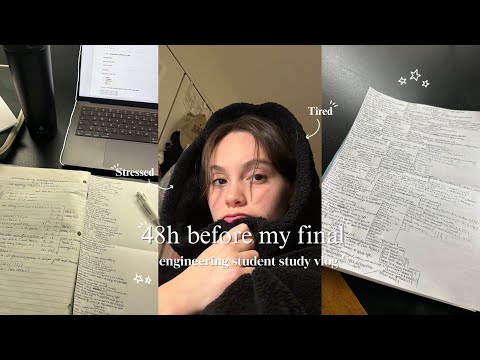 48h before my final exam | engineering student study vlog