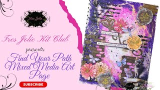 Find Your Path Mixed Media Art Journal Page