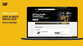 Copy & Paste Parts Lists into Shopping Cart on Parts.cat.com | Feature Spotlight