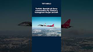Turkish, Spanish air force commanders fly Türkiye’s Hürjet aircraft