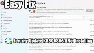 Fix Security Update KB5068861 Not Installing On Windows 11 (2025 Guide)
