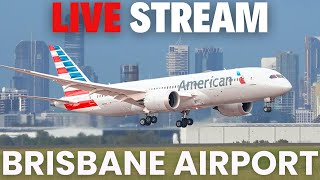 🔴LIVE BRISBANE Airport Australia Plane Spotting ✈️  STORMY weather 