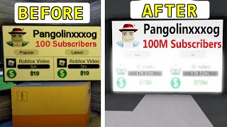 Becoming the most subscribed creator in Roblox Content Creator Tycoon