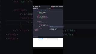 JavaScript quick tips on Html Range Slider #tipsandtricks #javascript #coding