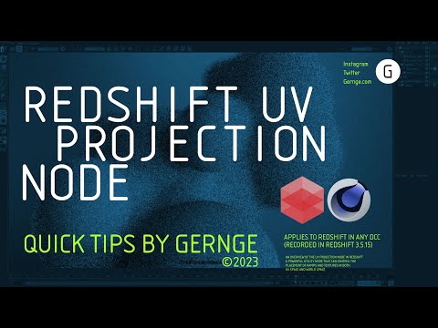 Gernge Quick Tips - Redshift UV Projection Node | Cinema 4D Redshift