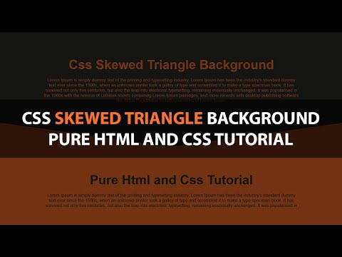 Css Skewed Triangle Background Pure Html and Css Tutorial