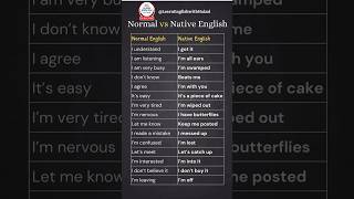 Normal vs Native English Expressions Speak Like a Native with Common Conversational Phrases #shorts